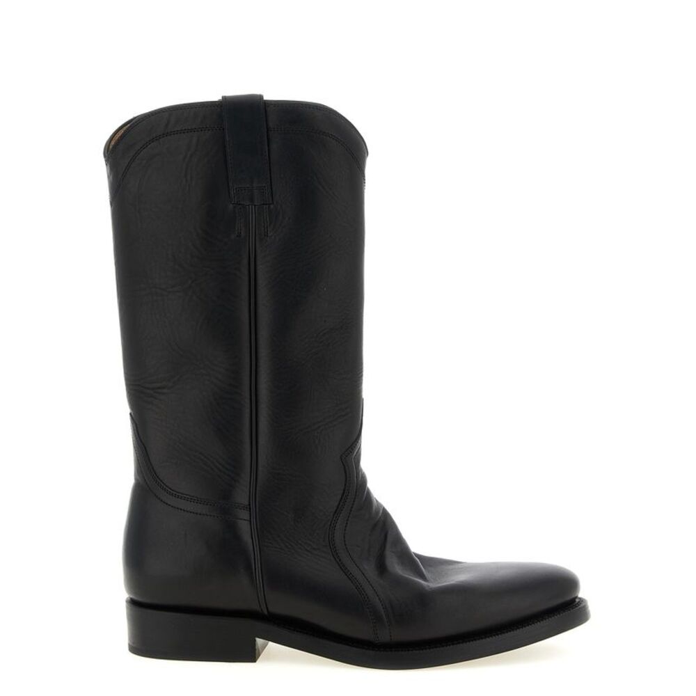 Jil Sander Black Calfskin Over The Men's Knee